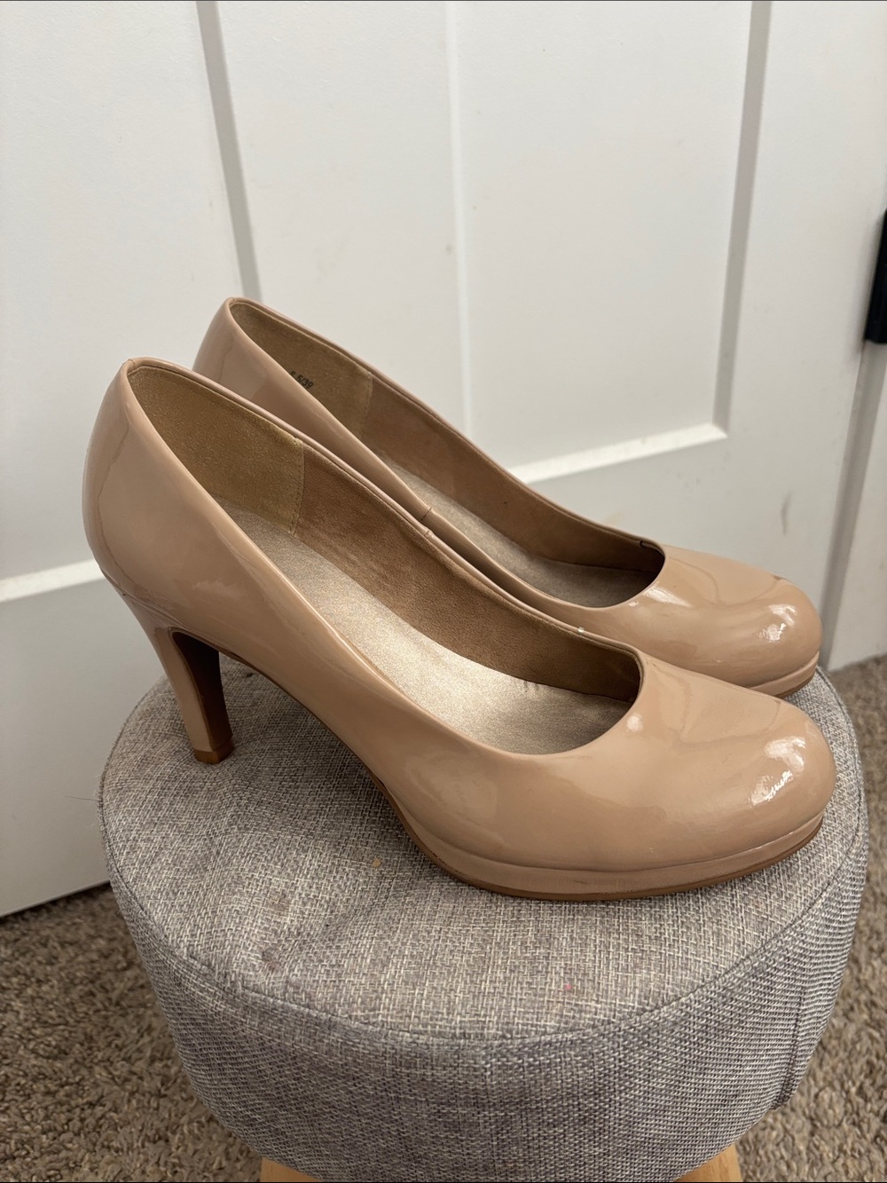 Laundry By Shelli Segal Patent Nude Round-Toe Pumps